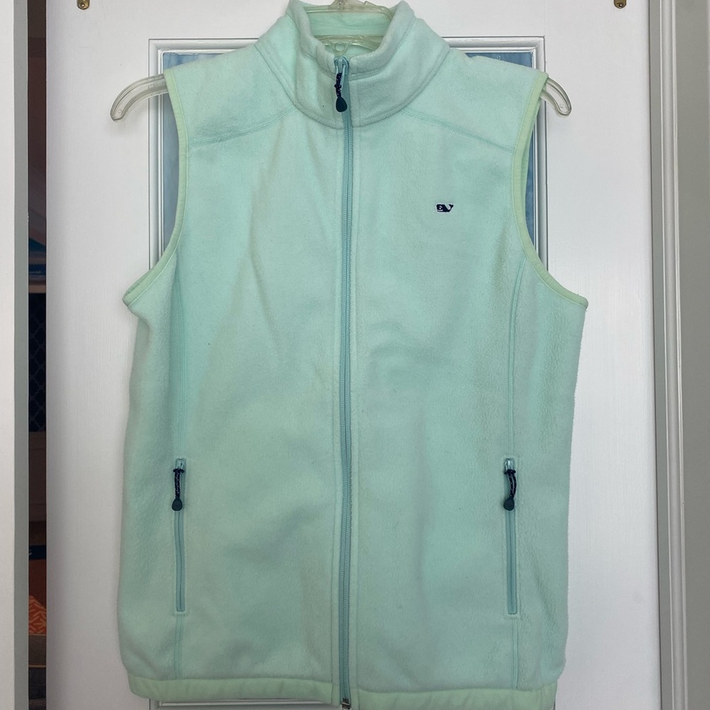 Vineyard Vines mint fleece vest size xs